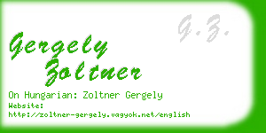 gergely zoltner business card